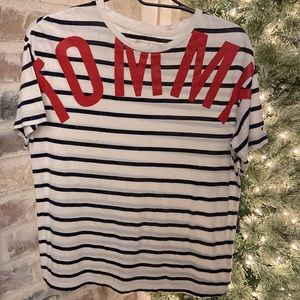 Vintage Tommy Hilfiger Stripped Soft Stretchy Lightweight Casual T-shirt